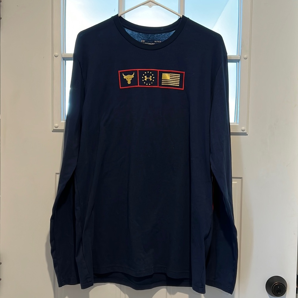 Under Armour Heatgear Project Rock Respect US Flag Long Sleeve